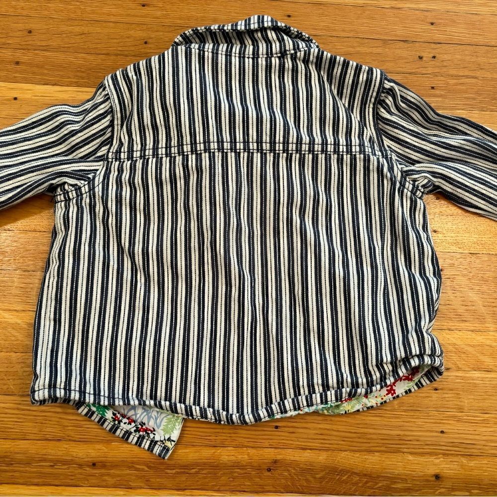 Hanna Andersson white/blue stripe jacket - Picture 3 of 4